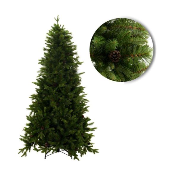 Albero Sinai verde c/pigne cmø84h120 con 746 rami