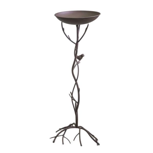 Posacenere metallo marrone ramo con uccellino cm37x35h95