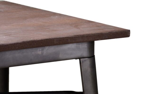 Tavolo ferro bristol top in legno marrone cm160x80h76