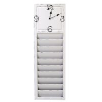 Orologio muro legno old time con portalettere cm30x6h100