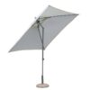 Ombrellone MOIA quadrato 2.2 x 2.2 m con fusto bianco