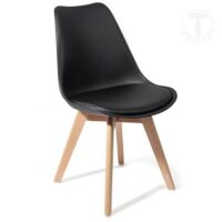 Sedia Kiki Evo Wood - set da 2 nero TOMASUCCI