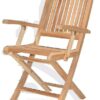 set da 2 Sedia pieghevole legno Teak con braccioli - PREDA
