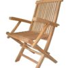 set da 2 Sedia pieghevole legno Teak con braccioli PREDA