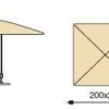 Ombrellone palo centrale Border Made in Italy - 200 x 200 cm