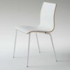 Sedia Milano in legno curvato e fenix Made in Italy - set da 2