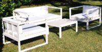 Salotto MONTREAL SET 4pz in alluminio e non wood