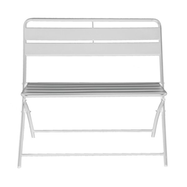 Panchina metallo Rovigo pieghevole biancocm94x51h86