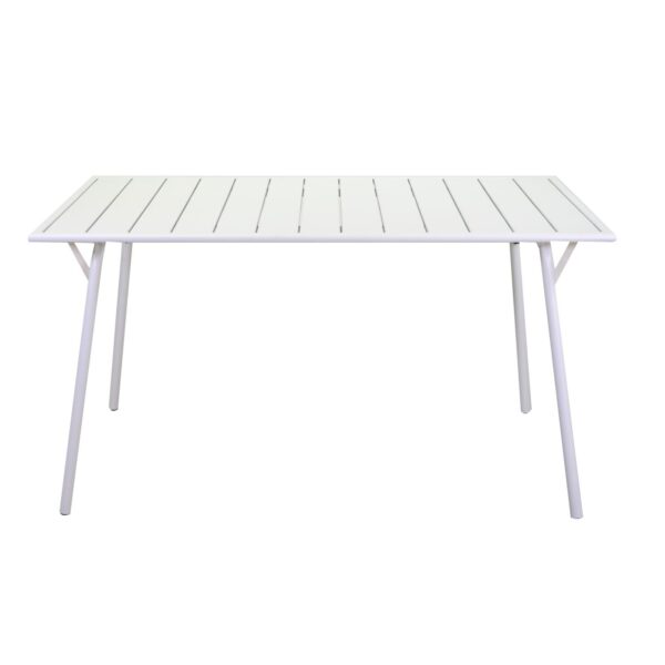 Tavolo metallo Rovigo bianco rettangolarepieghevole cm140x80h74