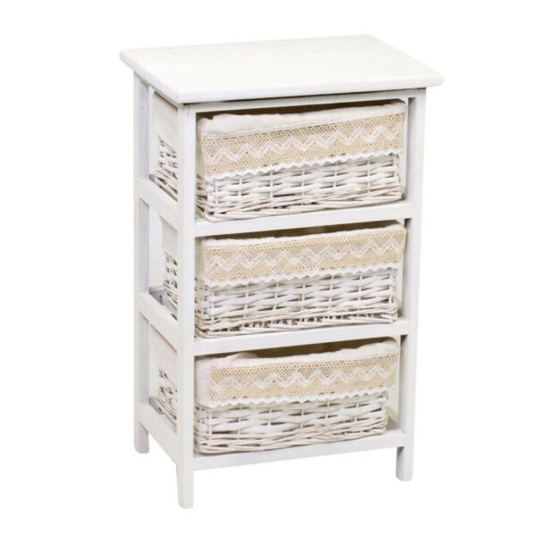 Mobiletto ORIETTA cassettiera bianco 3 cassetti
