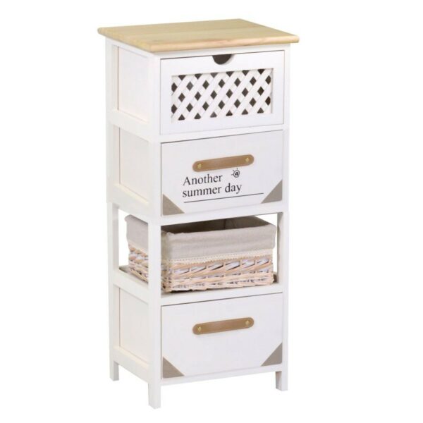 Mobiletto gina crema 4 cassetti cm35x29h80