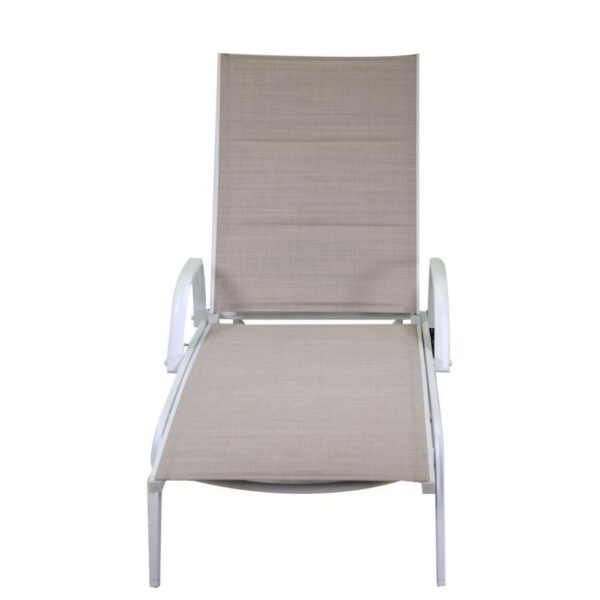 Lettino alluminio BOISE bianco crema