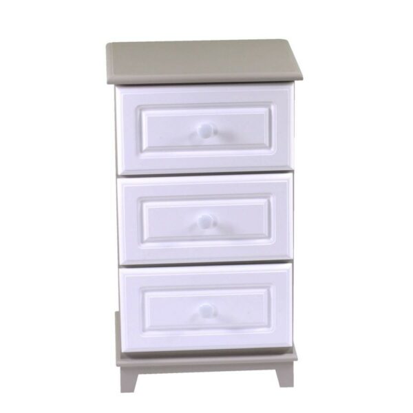 Mobiletto OLIMPIA cassettiera 3 cassetti bianco tortora