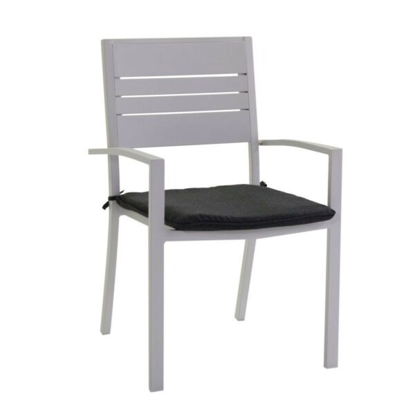 Poltrona alluminio MALIBU' bianco con cuscini