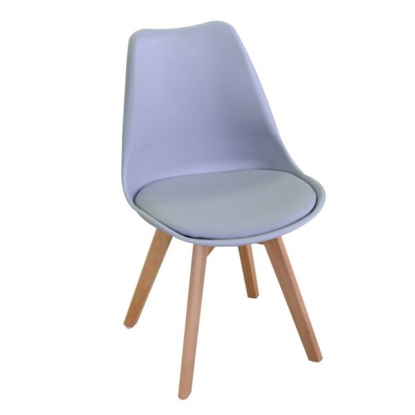 Sedia plastica tulipano grigio - set da 4