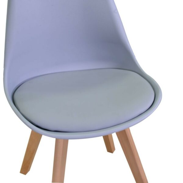 Sedia plastica tulipano grigio - set da 4