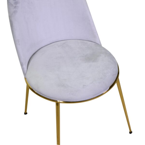 Sedia velluto Kiev grigio struttura orocm49x56h44/85