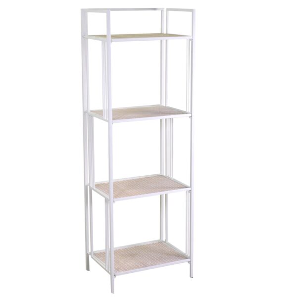 Scaffale metallo Lucilla 4 piani biancocm45x34h122/135