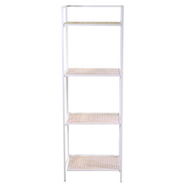 Scaffale metallo Lucilla 4 piani biancocm45x34h122/135