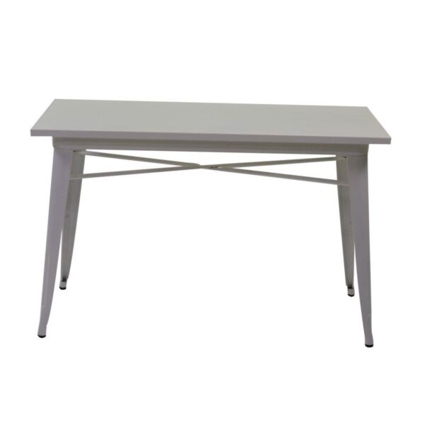 Tavolo top ferro bristol bianco rettangolare cm120x60h76