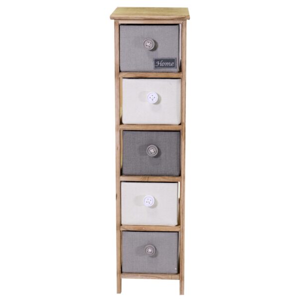 Mobiletto brenda cassettiera bottone 5 cassetti cm26x32h98