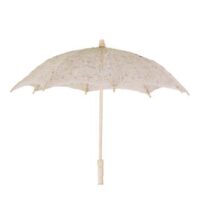 Ombrello pizzo traforato crema cmø60x4h44