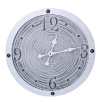 Orologio legno bordo bianco cmø50x3