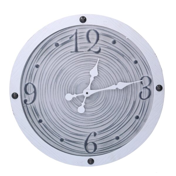 Orologio legno bordo bianco cmø50x3