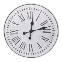 Orologio metallo bianco nero cmø48x4,5