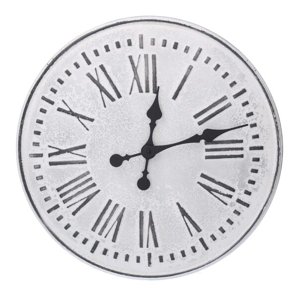 Orologio metallo bianco nero cmø48x4,5