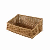 Cesta espositore vimini naturale rettangolare cm60x40h12/21