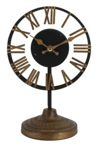 OROLOGIO DA TAVOLO OXFORD IN METALLO 18X12,5X27,5 CM