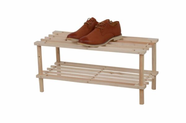 SCARPIERA JOY 2 RIPIANI LEGNO NAT. KUN 63X26,5X29,5 cm