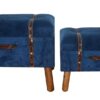 SET 2 BAULI DUNLOY BLU CON PIEDINI E CINGHIE