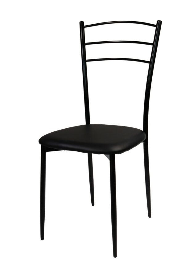 SET DA 6 SEDIA MARTA IN PVC NERA