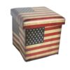 PUOF CONTENITORE PIEGHEVOLE IN PU US FLAG