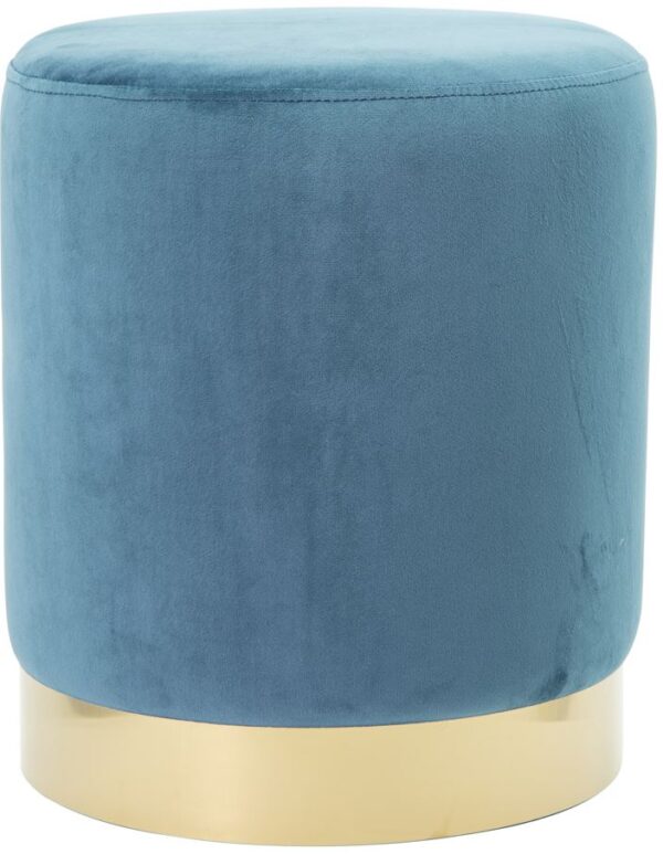 POUF IN VELLUTO BLUE ADA 35XH40 KAI