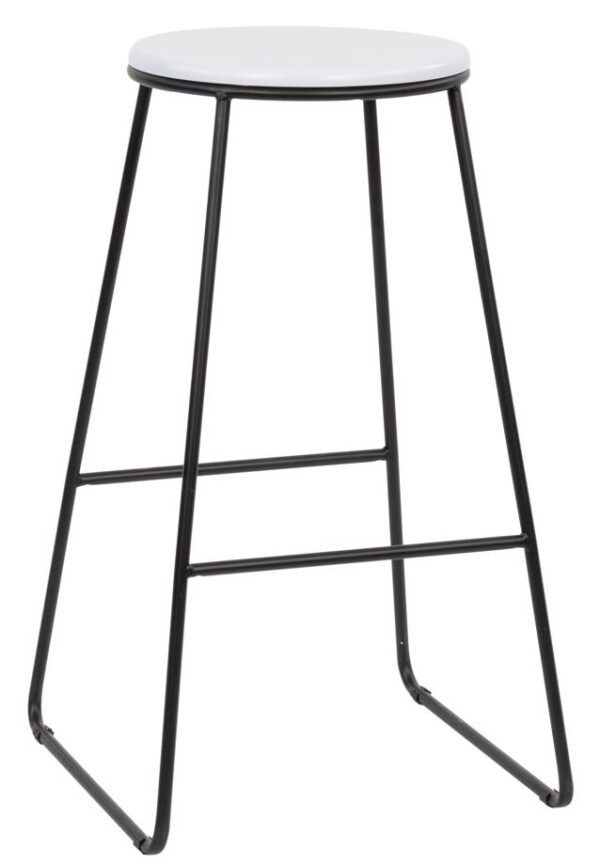 SET DA 7 SGABELLO MDF ACHELOR ROTONDO BIANCO