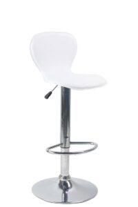SET DUE SGABELLI BAR PVC BIANCO ORLANDO 40*46*86/106