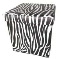 PUFF CUBO 32x32x32 PIEGH. ZEBRA