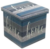 PUFF CUBO 32x32x32 PIEGH. HOME BLU