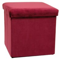 POUF CUBO 32x32x32 PIEGH.VELL BORDX