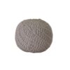 Puff tessuto bianco tondo cmø47h36