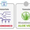 Topper correttore memory foam alto 5cm - rivestimento all’aloe vera