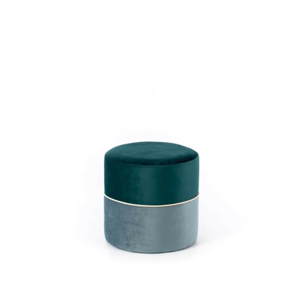 Olivia - Pouf bicolore - Verde chiaro e verde scuro -STONES