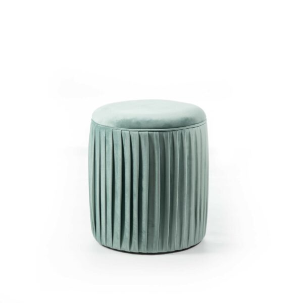 Cora - Pouf monocolore- verde acqua - STONES