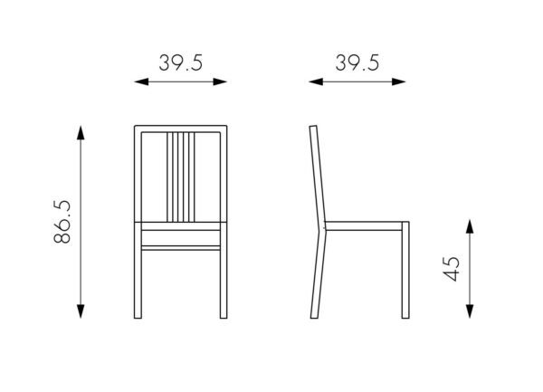 Mina, set da due sedie in legno laccato color pesca