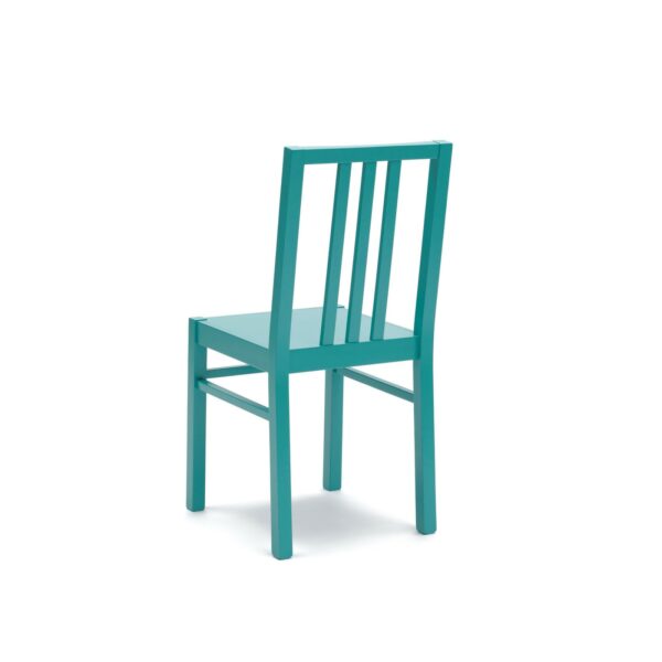 Mina, set da due sedie in legno laccato color turchese
