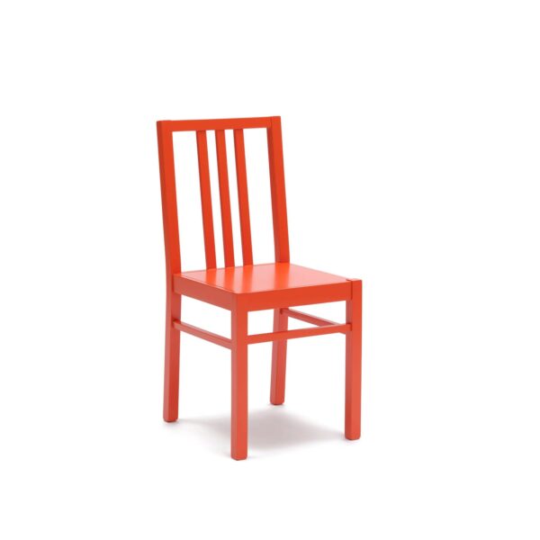 Mina, set da due sedie in legno laccato color pesca