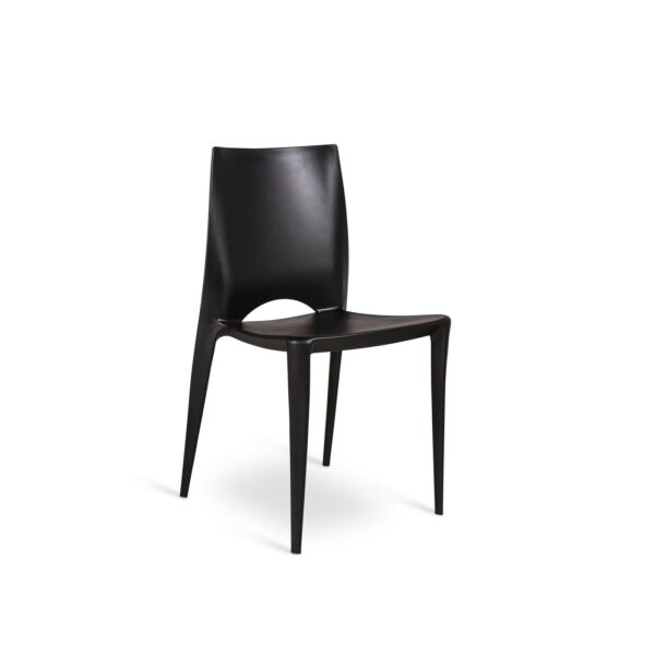 Denise-set da quattro sedie in poliprene-colore nero